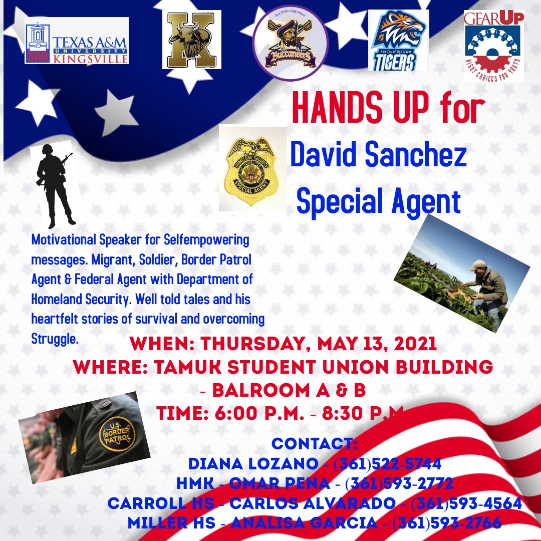 Gear Up Carroll High School (@carroll_up) on Twitter photo Good Morning Senior Tigers,
Gear Up is having a motivational speaker Thursday May 13th. If you are interested please email me at carlos.alvarado2@tamuk.edu or call me at 361-593-4564. Good Morning Senior Tigers,
Gear Up is having a motivational speaker Thursday May 13th. If you are interested please email me at carlos.alvarado2@tamuk.edu or call me at 361-593-4564.