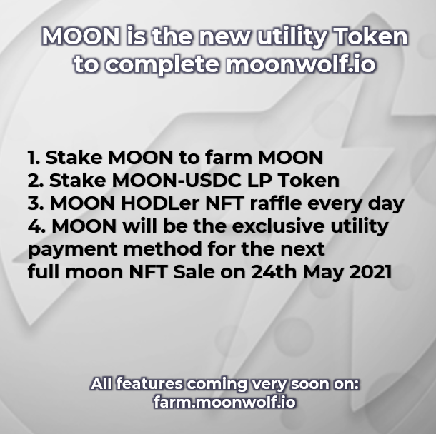 moonwolf_io's tweet photo. 🐺HODL your MOON🌙
A lot of unique features coming soon... https://t.co/1E0uIYKNH0