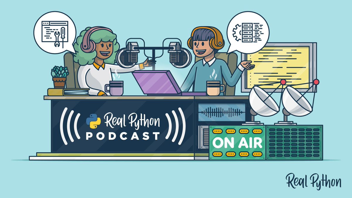 realpython's tweet photo. 🐍🎧 The Real Python Podcast — Episode 58: Podcast Rewind With Guest Highlights for 2020-2021

This week's show is a bit different. This rewind episode highlights clips from the many interviews over the past year or so of the show.

https://t.co/ROYbOzlk3c https://t.co/OSPPu3h150