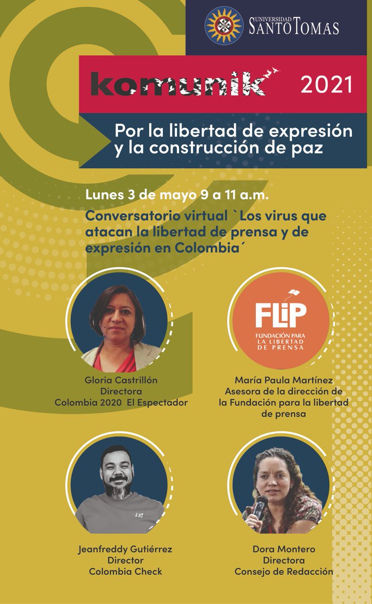 comsocial_usta's tweet photo. ¡ES HOY, ES HOOOY!

Conéctate a Komunik 2021-1 a través de https://t.co/5Fjfp3Mr0c https://t.co/tU5IYKQtRG