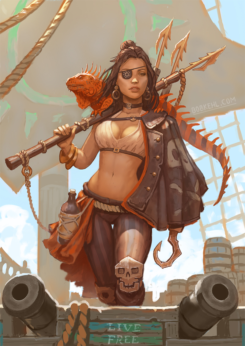 girl pirate art