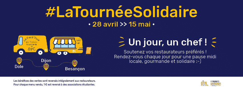 fc_univ's tweet photo. Les Chefs de Bourgogne Franche-Comté investissent des Food-Trucks pour proposer des menus étudiants gastronomiques à 4 euros maximum !
Du 12/05 au 15/05 rendez-vous à Besançon, pour retrouvez les chefs !
+ d’infos : https://t.co/AxQghjH4Sp https://t.co/kXblISKDKF