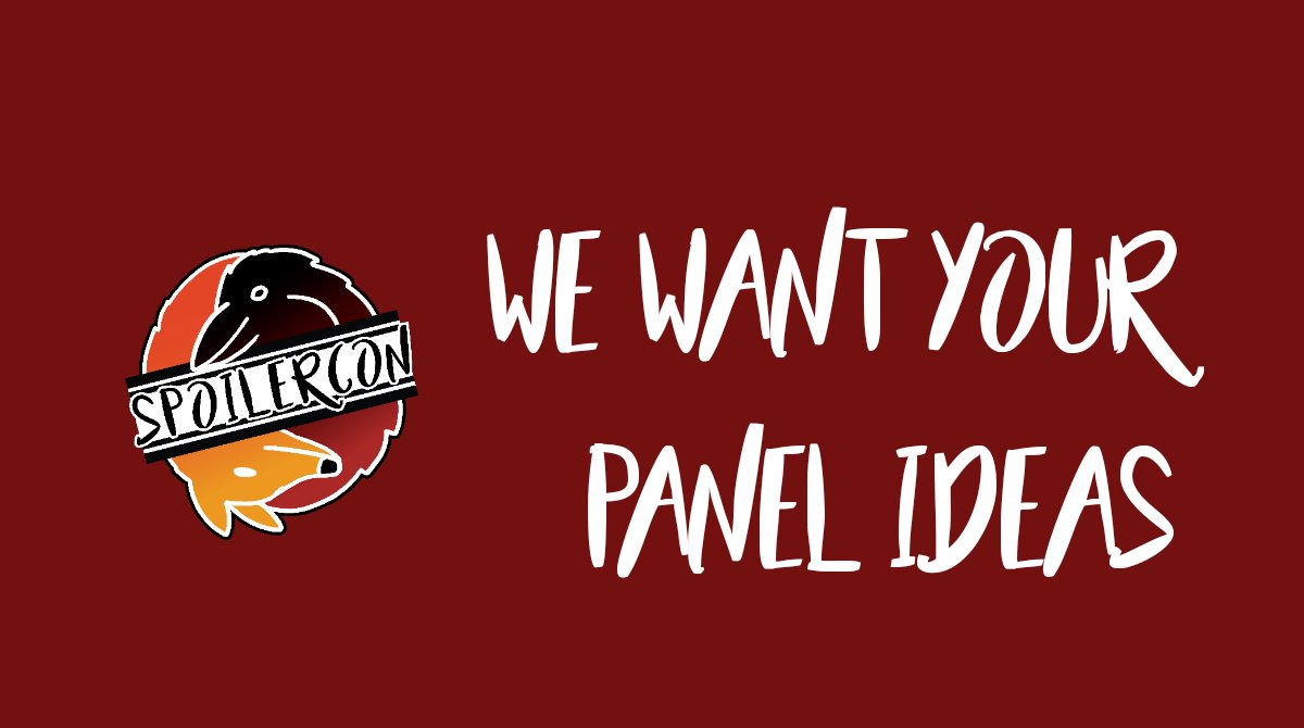 SpoilerCon's tweet photo. Oh hey, Darkfriends, now's your time to shine! We're currently accepting #Spoilercon2021 panel idea submissions, and we want to hear from you! 👇 Click to submit by May 9th!
 https://t.co/vGOuJfZ4F9

#wheeloftime  #TwitterOfTime #wotspoilers #SpoilersWelcome https://t.co/kid4QUfuWG