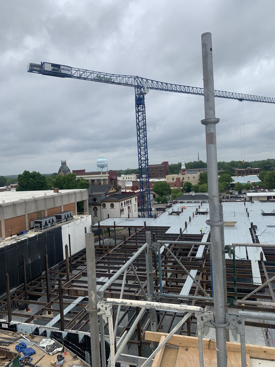 cesilds's tweet photo. Here's another perspective on the Courthouse Addition...from the top of the Jail! Of course, right after these pictures were taken it started raining! ☔️ https://t.co/Ik0kApTCEr