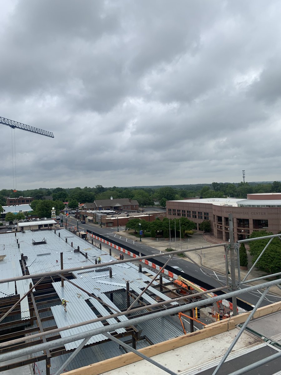 cesilds's tweet photo. Here's another perspective on the Courthouse Addition...from the top of the Jail! Of course, right after these pictures were taken it started raining! ☔️ https://t.co/Ik0kApTCEr
