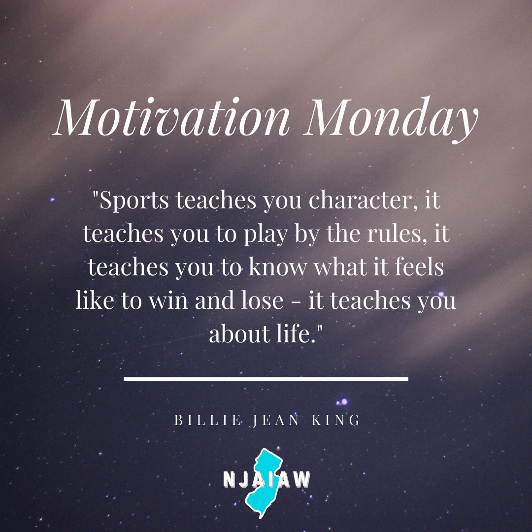 NJAIAW2's tweet photo. Happy Motivation Monday!!! 🤩

Sports have given so many people great opportunities and we are grateful that we get to play the sports we love everyday! 

#NJAIAW #LeadHerForward #WomenInSport https://t.co/JVAntdWbEH
