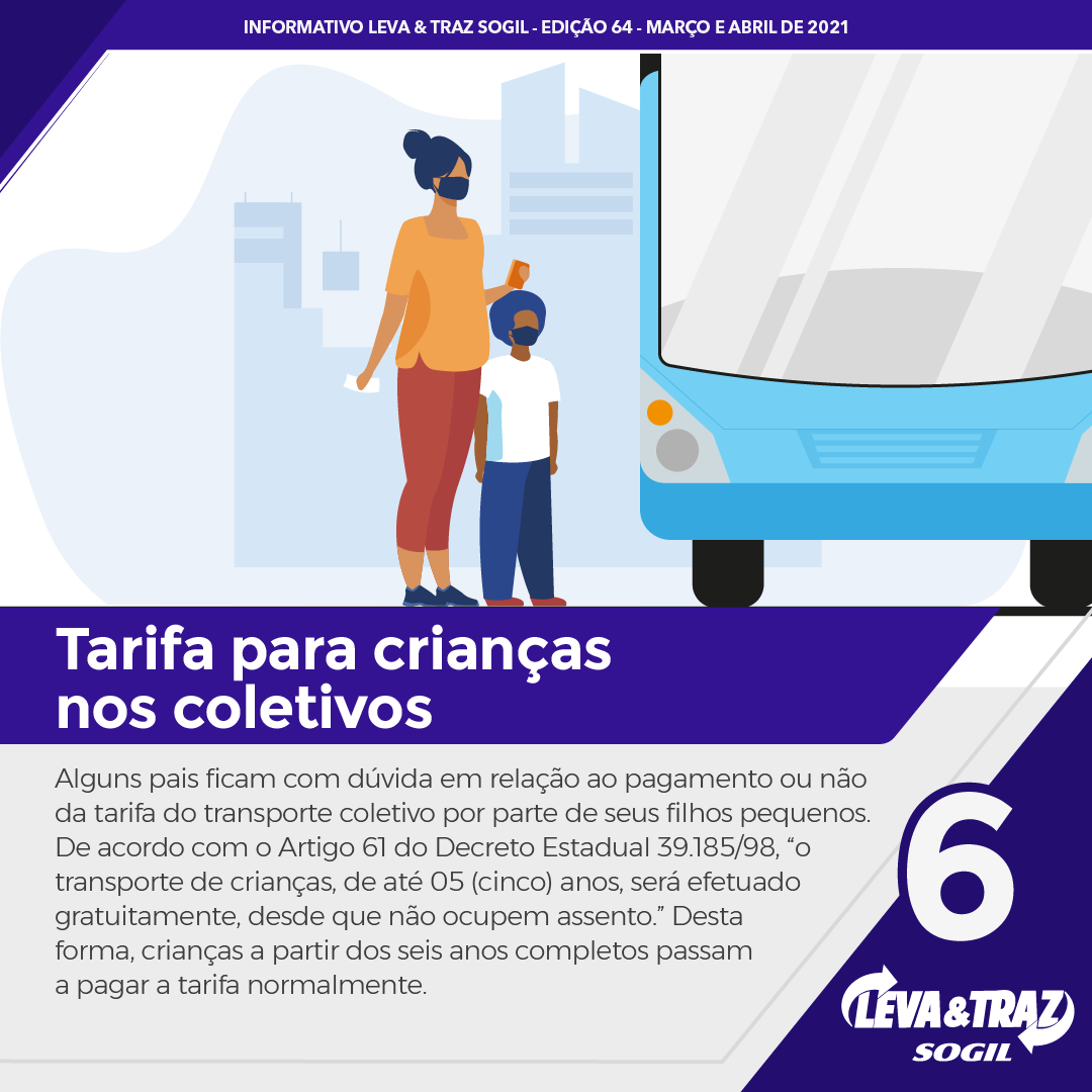 SOGIL_Oficial's tweet photo. #LevaETraz 📰 🚍
Fique ligado na orientação de transporte para as crianças nos coletivos.
#TransportePúblico #Edição64 #Informativo https://t.co/GncCDe2sZr