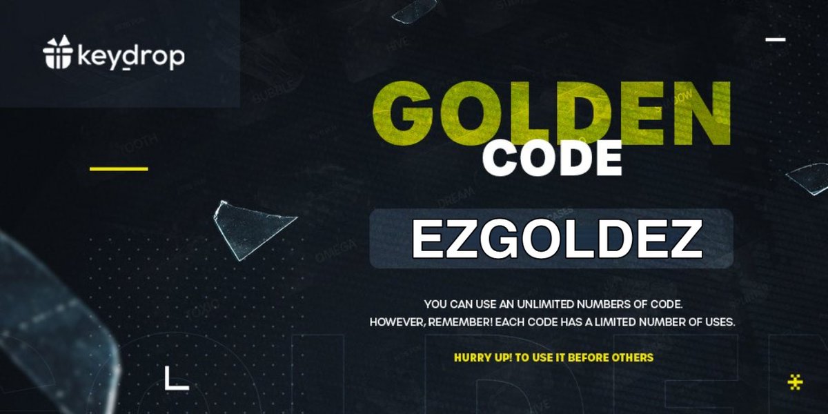 CodesKeydrop's tweet image. Golden Code🔥
Do you want more? Leave ❤️

Use code: EZGOLDEZ 🎁
Receive extra credit for the skins💸

#freeskins #csgoskinsgiveaway #csgoskinsfree #giveaway #airdrop #csgocases #csgocase #csgocommunity #csgoesport #skins #csgoskins #keydrop #keydropcom #csgo #csgoskins
