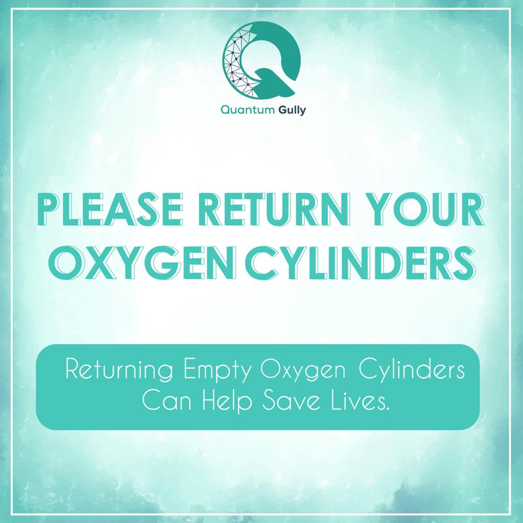 Donate Empty Oxygen Cylinders at the Earliest. Returning them can save many lives.

#quantumgully #qg #qgbangalore #qgdigital #bangalore #savelifes #india #fightagainstcorona #oxygencylinder #oxygenshortage