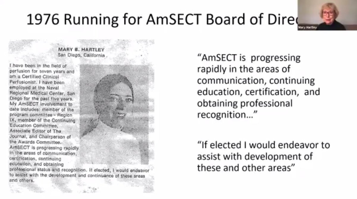 amsectperfusion's tweet photo. Hearing Mary Hartley's journey in perfusion is truly inspiring. We are forever grateful for her contributions to the profession and AmSECT. #AMSECT21 https://t.co/03P1u6STVP