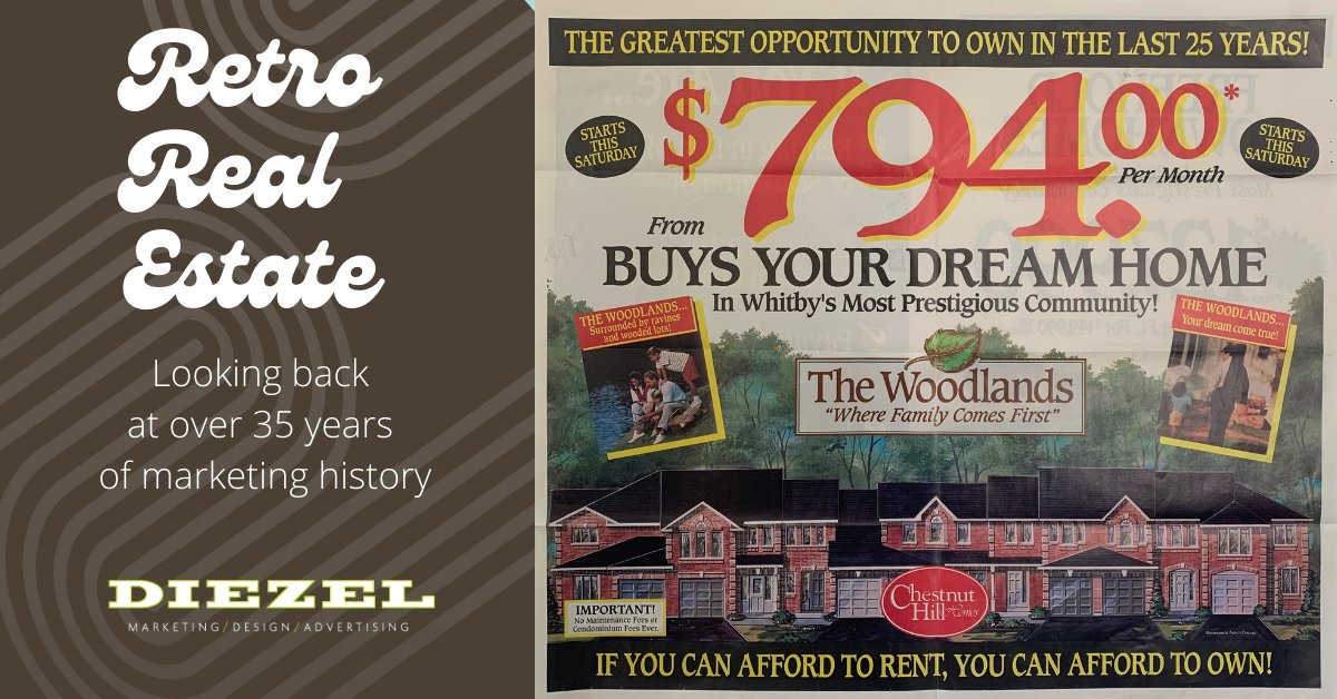 diezelstudio's tweet image. #33 - Back in ’92 the Greatest Opportunity to Own was in Whitby. At that carrying cost, who couldn’t afford to buy their own home? And we were screaming it! But of course it is all relative. Credit to Ad Impact.
