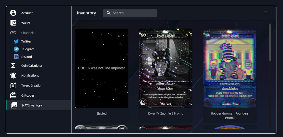 CoinKit NFT Inventory Upgrade 💡

➡️ You can now Deposit/Withdraw/Transfer NFTs based on Atomicassets on WAX into your CoinKit Wallet

The NFT inventory is only the first step, more on the way 🚀🚀

⭐️ app.coinkit.de/wallet/nftInve…

#CoinKit #AtomicAssets #NFTCommunity <a href="/WAX_io/">WAX</a>