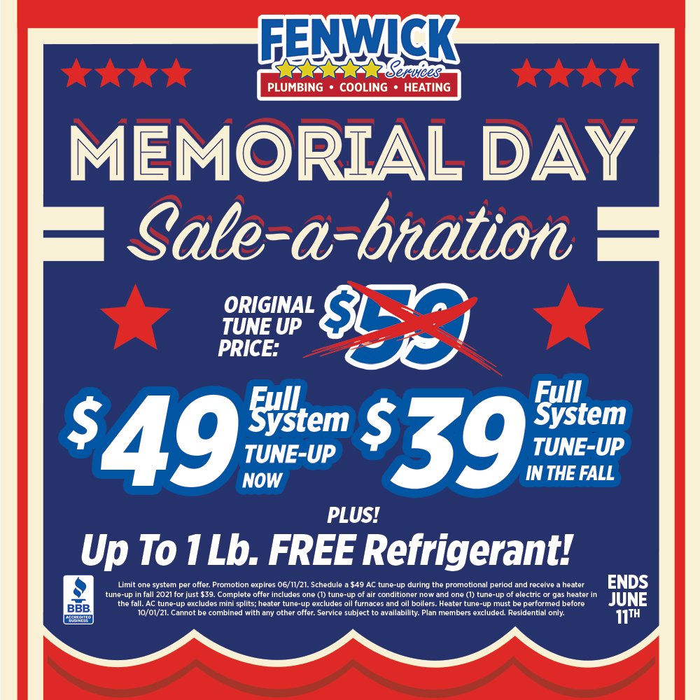 FenwickServices's tweet photo. Have you heard about our Sale-a-bration!? We're celebrating BIG savings all month long 😍

#fenwick #fenwickservices #homeservices #celebrate #sale #saleabration #celebrategoodtimes #savemoney #budget https://t.co/Or9G5KfnK1