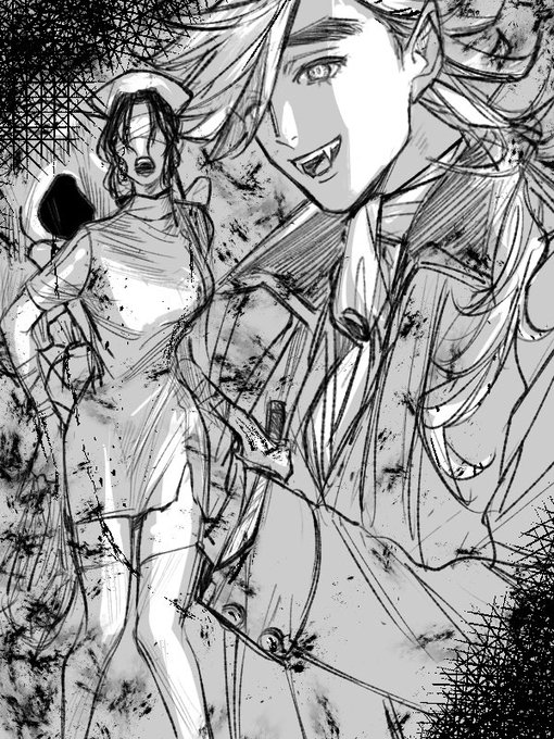 診断メーカーで描きました!!お題3つ入れるの激ムズで一個は隠し文字に逃げたので絶対当てられない自信がありますもし当たった人いたらリクエストお受けしますヒント:吸血鬼パロ では無いです#童しの#童しの版深夜の真剣お絵描き60分一本勝負 