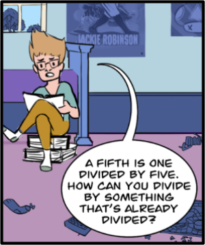 CindyTicknor's tweet photo. Not long ago, I summarized research on how children think about fractions in five different ways, and someone asked me if I put any of those concepts in my math comic book.  You bet I did!  Here are some key questions you need to launch great math talks.

https://t.co/vrvXMKpuEE https://t.co/Fuxisvz5Ir