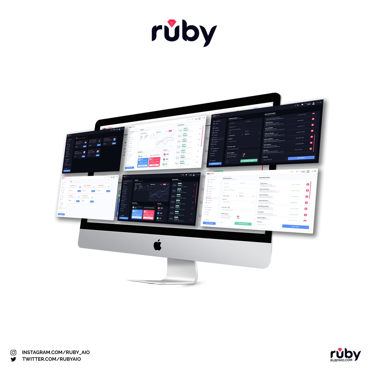 RubyAIO's tweet image. Ruby 1.0 is efficient, and easy to use without sacrificing the user experience.

Other raffle bot&apos;s still operate in the digital dark ages, while charging more 😬

Are you ready for a change?

Join today: rubyaio.com

Retweet for a possible surprise✨