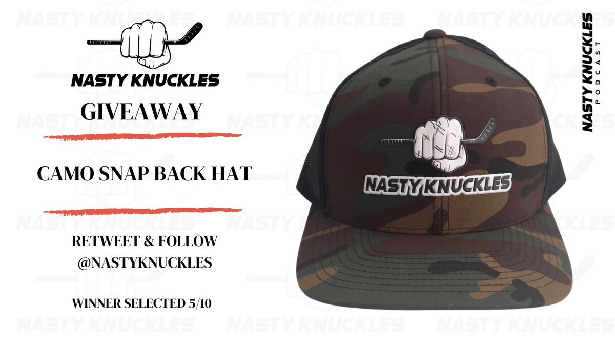 🚨 WEEKLY GIVEAWAY 🚨

Chance to win a FREE 
NK Camo snap back hat! 

For your chance to win:
1. Retweet this tweet
2. Follow @nastyknuckles

Winner will be DMed on 5/10

WATCH NK ON YOUTUBE: youtu.be/rfX37RXRMUw

LISTEN TO NK ON APPLE PODCASTS: podcasts.apple.com/us/podcast/nas…