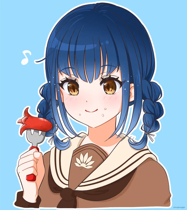 よく食べるので、お弁当がタッパーだった頃 (本人談より)

#カルタの絵札🎴#NIJIArt 