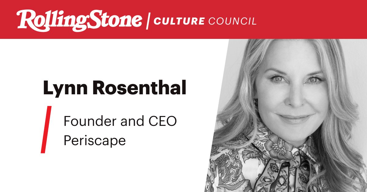 We're thrilled to announce that Lynn Rosenthal of Periscape has been selected as a member of Rolling Stone Culture Council.

Find out more. hubs.li/H0Mr25q0 @LynnrosenthalVR <a href="/PeriscapeVR/">Periscape VR</a>