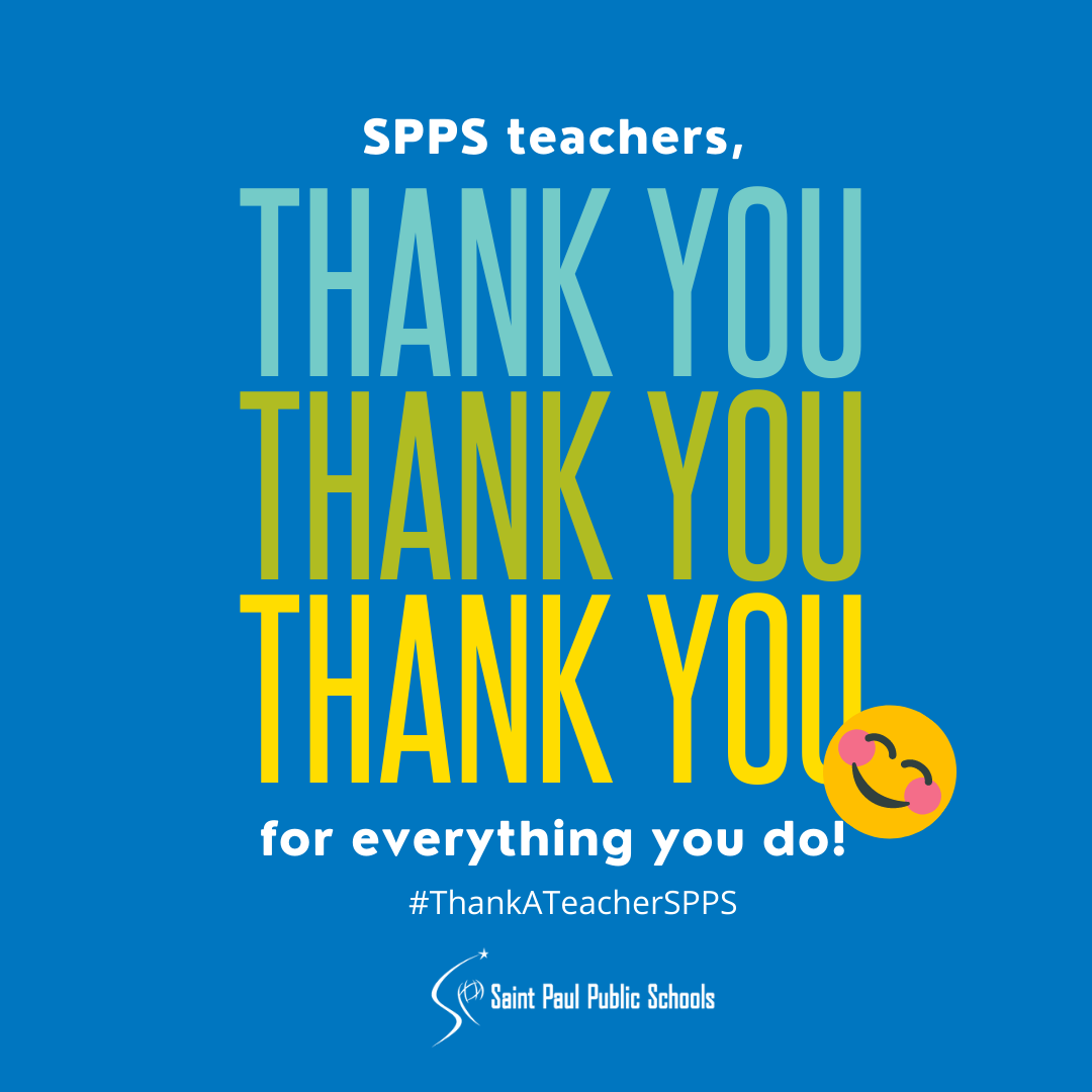 SPPS_News's tweet photo. It's Teacher Appreciation Week! This year more than ever, SPPS teachers have gone above and beyond to keep students learning and engaged. Join us in saying thank you to our teachers for everything they do for the 36,000 students of SPPS. #ThankATeacherSPPS https://t.co/rbe8JfnDEU https://t.co/mAbZgjbXSM