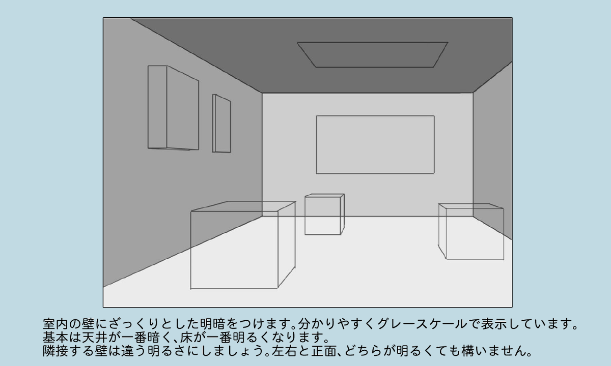 お絵かき講座パルミー 無料講座 室内作画の基本 奥行を出す塗り方を解説します T Co 4bomd4b0pu お絵かき講座パルミー 無料講座 室内作画の基本 奥行を出す塗り方を解説します T Co 4bomd4b0pu