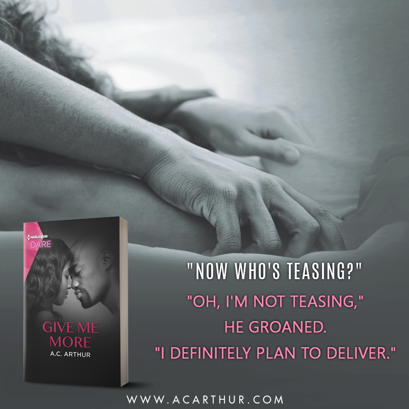 ReadYourWrites's tweet image. GIVE ME MORE by @ACArthur is out NOW! Enjoy this excerpt. readyourwrites.blogspot.com/2021/05/excerp… #Contemporary #BillionaireRomance @HarlequinBooks #HarlequinDare #TheFabulousGolds #Giveaway @XpressoTours