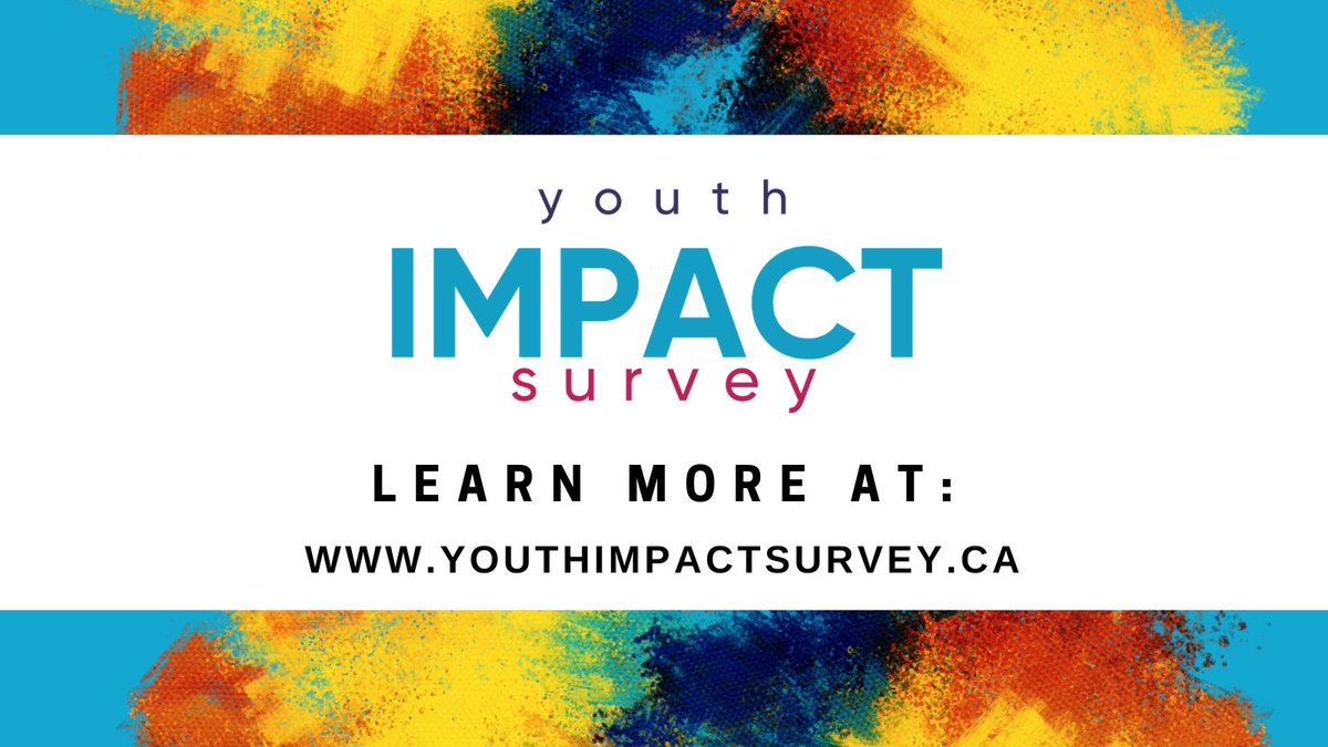 Alright!! It's been a full weekend since the Youth Impact Survey launched and we've had some great responses so far! We're still a long way from our goal, so we're hoping ALL our followers will share this with their networks.  Check out youthimpactsurvey.ca

#wellbeingmatters