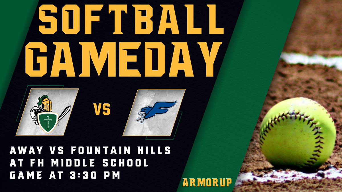 Our Softball Team plays Fountain Hills at Fountain Hills Middle School. Go Knights! #ArmorUp