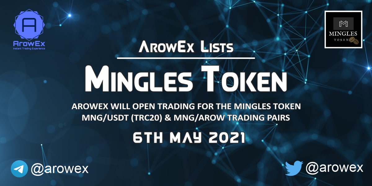 MinglesToken (MNG)
IS COMING 👏🤩
🗓 Mark your calendars for May 6th to start trading with #MNG 
👊 Until then, deposit your assets to your $MNG wallet at arowex.com 
😎 Don't forget to follow us for updates <a href="/arowex/">ᗩᖇOᗯE᙭</a>

#mingles #minglestoken #arowtoken #arow #retweet