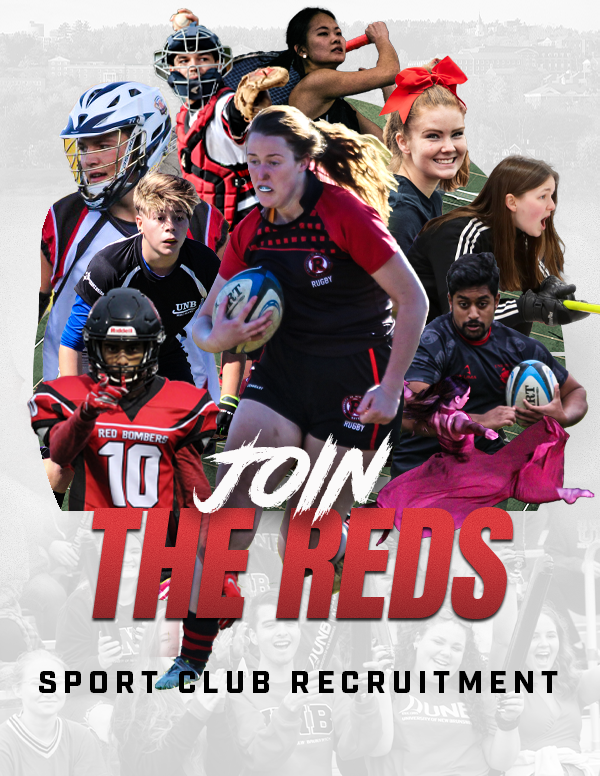 Looking to join a REDS Sport Club? Visit our new Sport Club Recruitment page for more information on over 20 active sport clubs at UNB. 

Complete the REDS' recruitment form to get in contact with a club rep today. 

Visit now: bit.ly/2RnX5W5