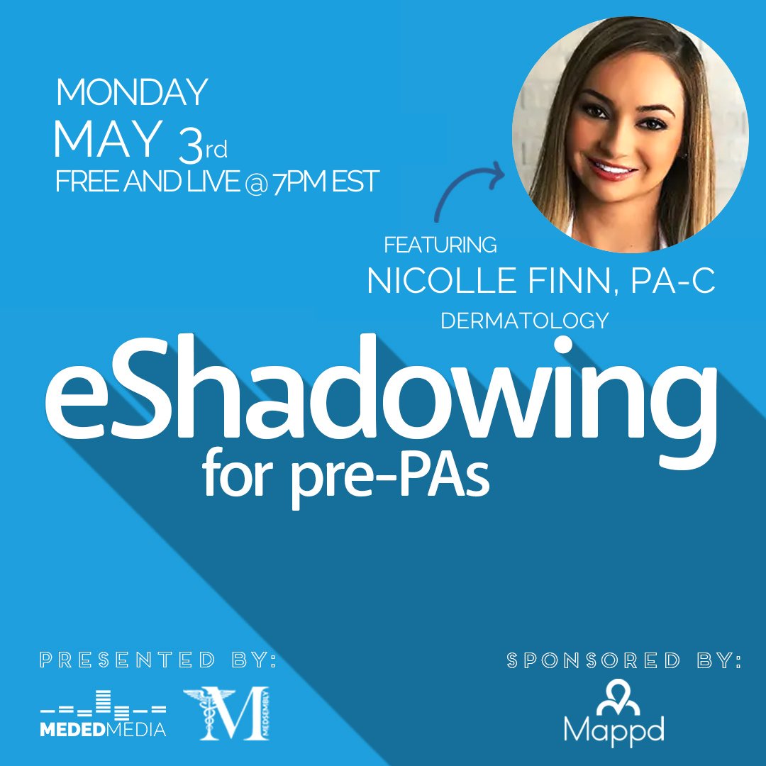 medicalschoolhq's tweet photo. eShadowing is tonight! 🙌 Are you going to be there? ⁠
⁠⁣⁠
• 7pm: eShadowing for Pre-PAs with⁠ ⁠Nicolle Finn, Dermatology.⁠
⁠
• 8pm: eShadowing for Premeds with Dr. Judy Melinek in Forensic Pathology⁠. @drjudymelinek
⁣⁠
Learn more (FREE) at https://t.co/btg1SLNvq4! https://t.co/SD8Q07Z9eP