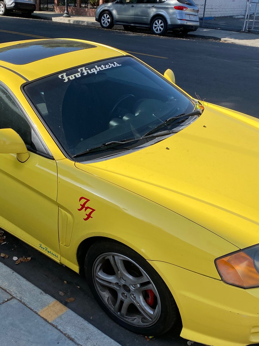doxellis's tweet image. important life update: found this foo fighters car parked on the streets of Northeast LA
