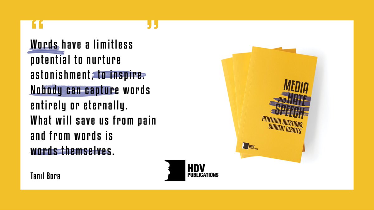 HrantDinkFnd's tweet image. &quot;Media and Hate Speech-Perennial Questions, Current Debates&quot; which also includes #TanılBora&apos;s article titled &quot;Who will save you from the words?&quot; presenting the significant impact of words and speech in a conceptual discussion has been published 
#ForANewDiscourse #NoToHateSpeech
