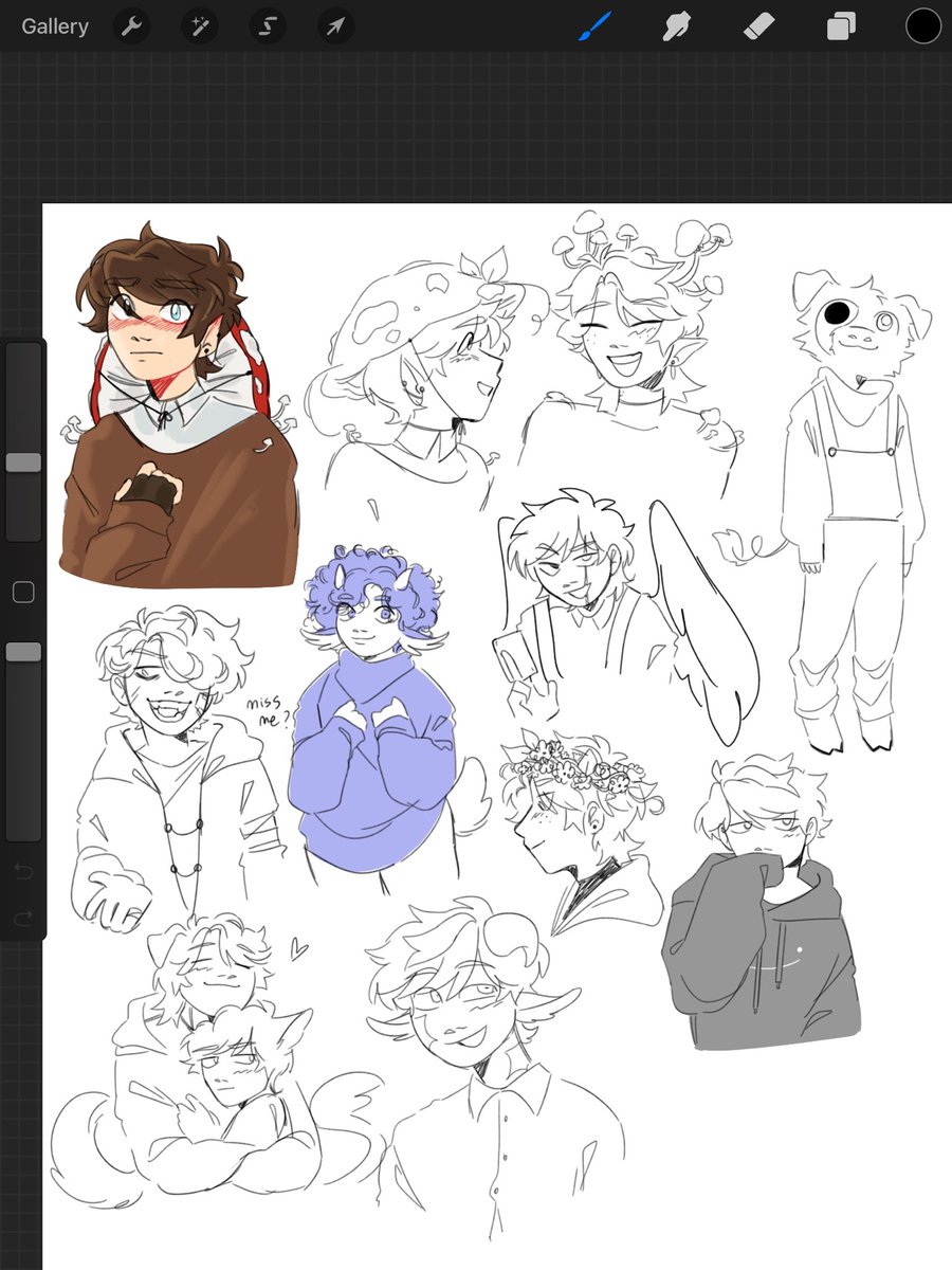 That's basically it so here's a doodle page from insta asks + close ups in thread https://t.co/FFPfbjzAc8