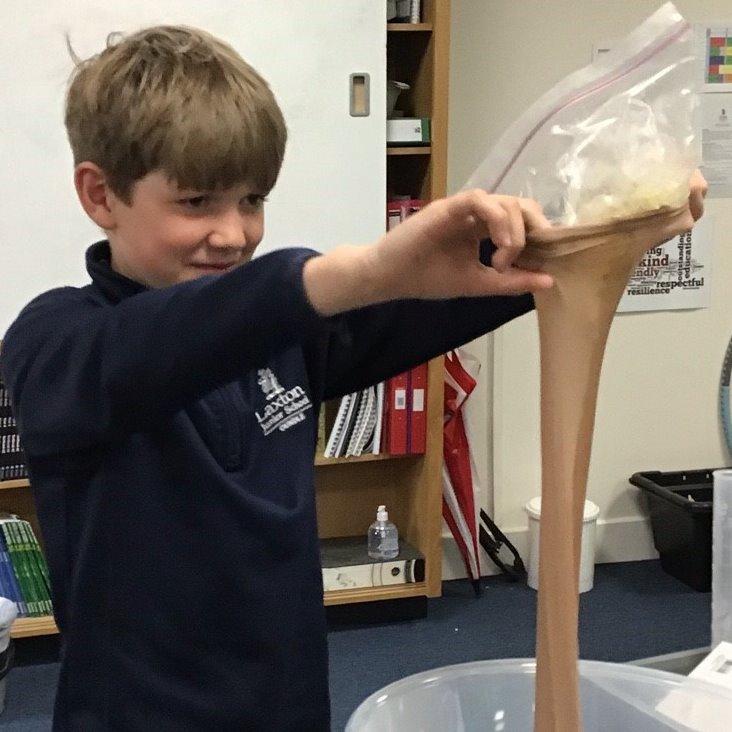 LaxtonJunior's tweet photo. After learning about nutrients, #LJSYear6 went on to study the digestive system. They used the brilliant @curiscope app to help them visualise exactly what it looked like, and then modelled it with some mushed-up food and tights. Wonderfully gross! #WeAreLJS #primaryscience https://t.co/iqGvThN59O