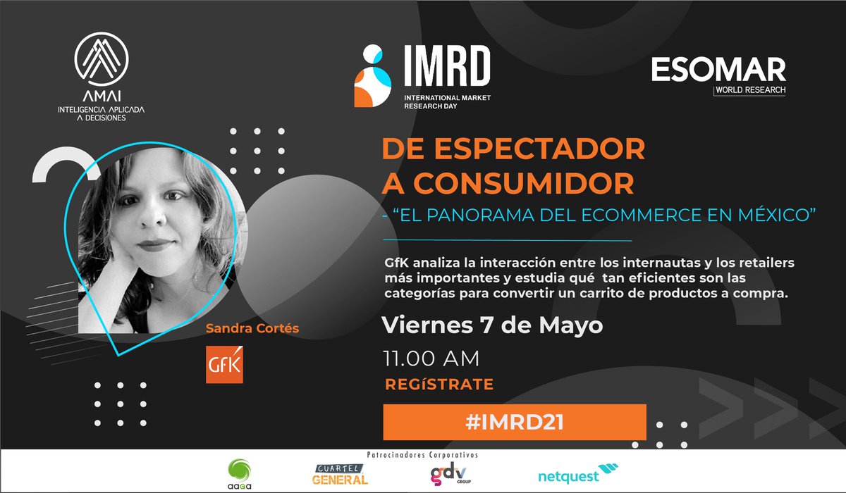 ¿Cuáles fueron los market places que atrajeron un mayor número de espectadores durante el primer año de pandemia? No te pierdas a <a href="/SoySanDrinks/">Sandra Salud</a> de <a href="/GfK_Mexico/">GfK México</a> como parte de los festejos del "International Market Research Day" #IMRD21 con <a href="/ESOMAR/">ESOMAR</a> Inscríbete campusamai.org/webinars/ESOMA…