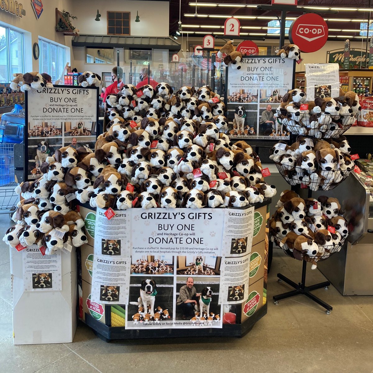 HeritageCoopLtd's tweet photo. Today's the Day! The stuffed Grizzly pups have arrived and are available at both our Minnedosa and Brandon Food Store locations. 🐶
Buy one and we will donate one to local hospitals as part of the Grizzly's Gifts initiative! 
See in-store for more details https://t.co/xyOJezu09V