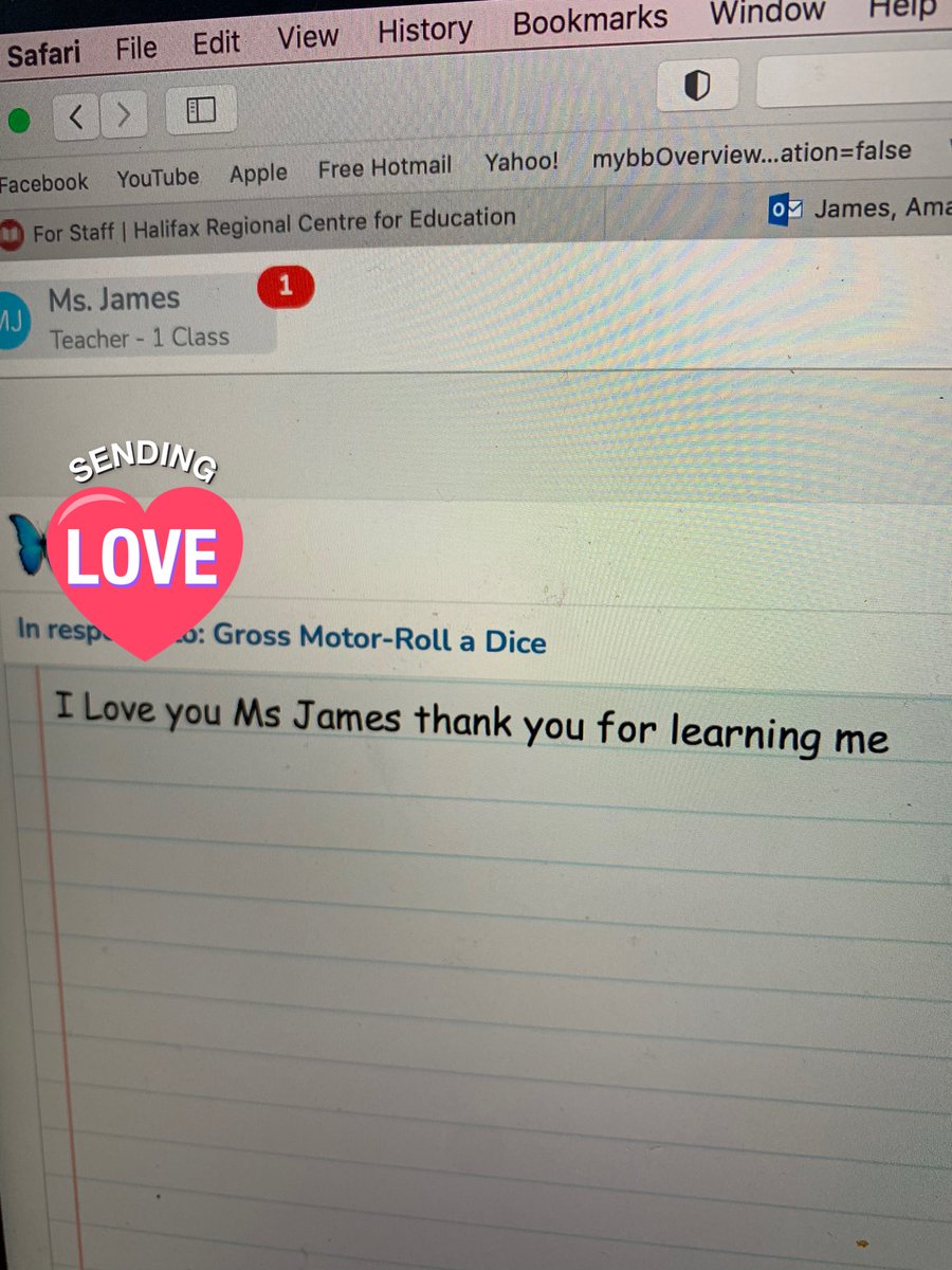 Messages like this make it all worth it...Teaching online is a huge adjustment for everyone, but I could not be more proud of my primaries and their families for all their hard work 👏🏼 Make sure you are being kind to yourself and others ☀️🌈🤗