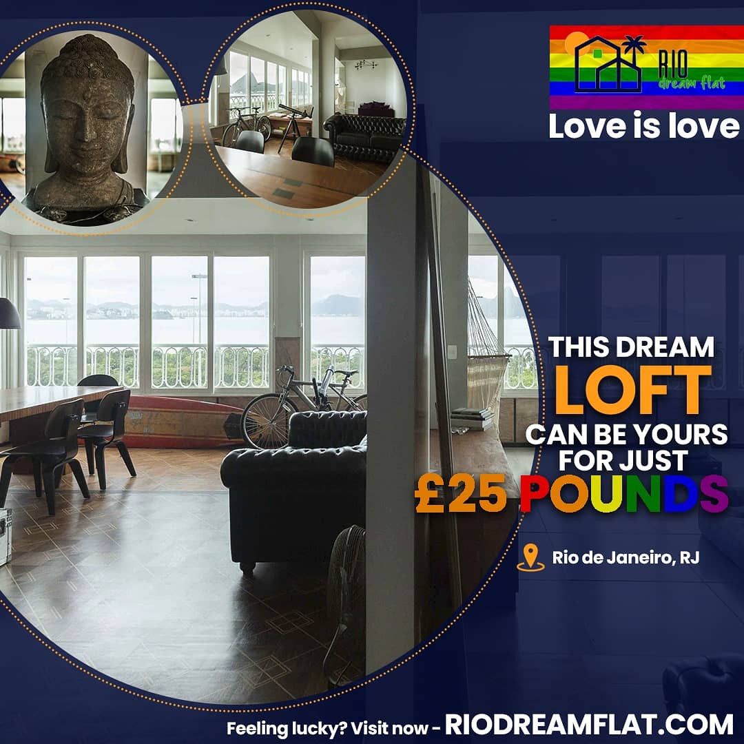 riodreamflat's tweet image. Be the luckiest person in 2021! 
My name is Carl Andersson and I am offering my stunning flat in Rio de Janeiro, Brazil, as a PRIZE! Win it for only £25! Click on Shop Now to go to the App.
#raffall #riodejaneiro #rj
#aterrodoflamengo #gloria #riodreamflat #lgbtq #beach #brazil