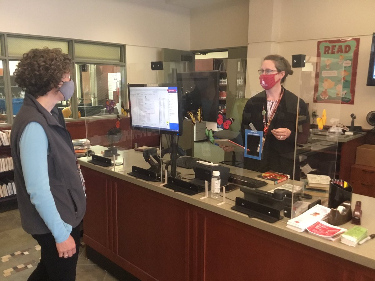 SchlowLibrary's tweet photo. After starting almost a year ago to safely get books to our community, it’s the last hour of the last day of our doorside drop-in pickups, by scanning cards at the front door & by texting. Thank you SO much for your patience and support as we shift to #LobbyService TOMORROW! ☺️ https://t.co/bsHn1wlZA7