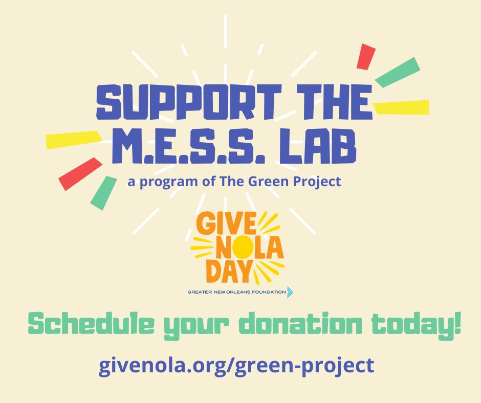 We’re fundraising to launch a hands-on learning lab for students in New Orleans! Learn more and support at givenola.org/green-project #givenola2021