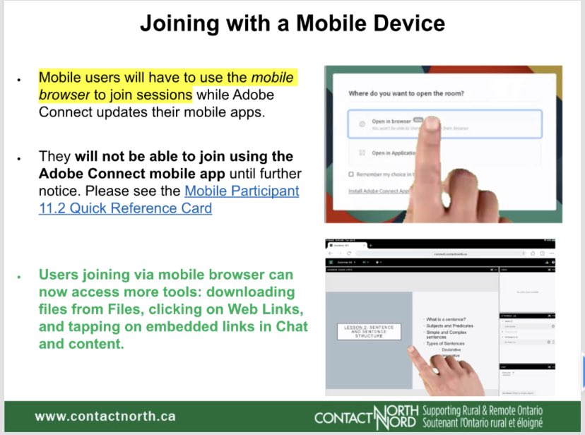💡 👀 Check out this 15 minute overview of What’s New in Adobe Connect 11.2 ... arriving May 1, 2021 at Contact North. 
bit.ly/3eOz96n

We also offer weekly live, interactive Adobe Connect sessions and answer your questions. Register through bit.ly/3xMlLZs