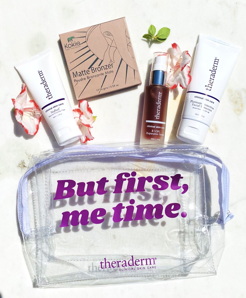 Give Mom the gift of beautiful skin. 💜 Our Spring Skin Bundle includes everything you see here + a cute travel case to carry her Theraderm products. To SHOP, use code MOM20 at checkout theraderm.net #TheradermClinical #MothersDaygifts #skincareformom