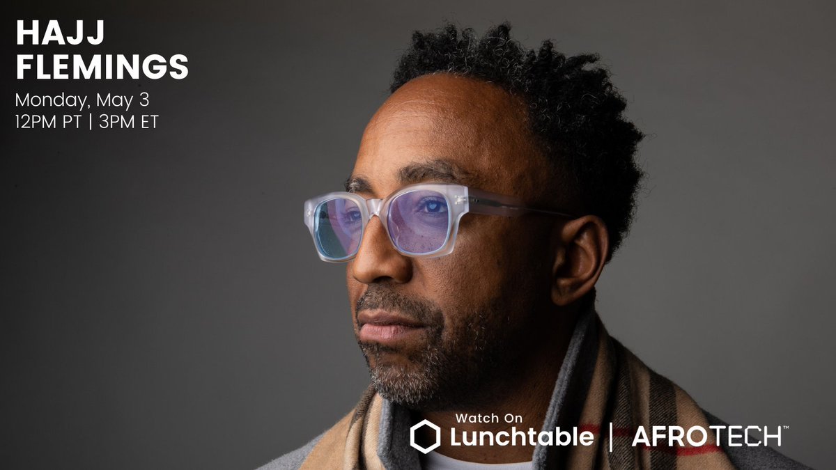 Join <a href="/hajjflemings/">Hajj Flemings | HajjFlemings.eth</a> founder of <a href="/brandcampu/">BrandCampU</a> today at 12pm PST/3pm PST on <a href="/lunchtablelive/">Lunchtable</a> with <a href="/Afrotech/">AfroTech</a>.  They will be talking about how small businesses drive the economy &amp; how they can use technology to meet our new world's demands. Link: hajj.is/onafrotech #afrotech