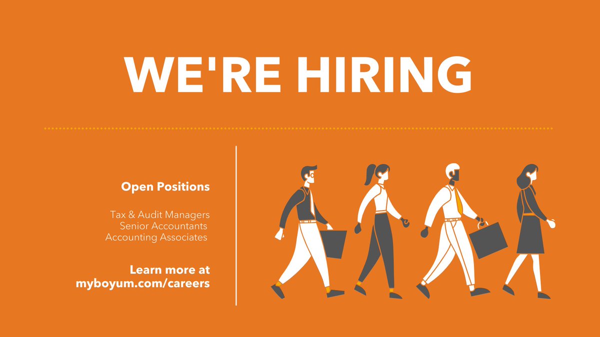 In the market for a new opportunity? Look no further! Boyum Barenscheer has open positions that may just be the perfect fit for you. We have awesome benefits, central office locations, and so much more.

Interested? Check out our careers page at bit.ly/3xI0U9t. #hiring