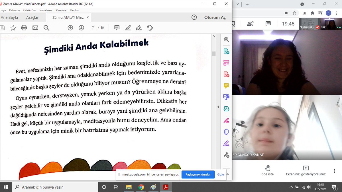 "Çocuklar için MindFulness Atölyemizin" ikinci hafta çalışmasını tamamladık. Anda olmak ve 5 duyumuz üzerine sohbet ettiğimiz keyifli bir çalışma oldu. @Cakir2Gokcen <a href="/halil_gurkan/">Halil Gürkan</a> <a href="/topaloglu_alev/">Alev Topaloğlu</a> <a href="/fatlihann/">Fırat atlıhan</a> @narliderekampus <a href="/barisszgn/">Barış SEZGİN</a> <a href="/oktaycetinkay/">Oktay ÇETİNKAYA</a> #NarlıderePDR