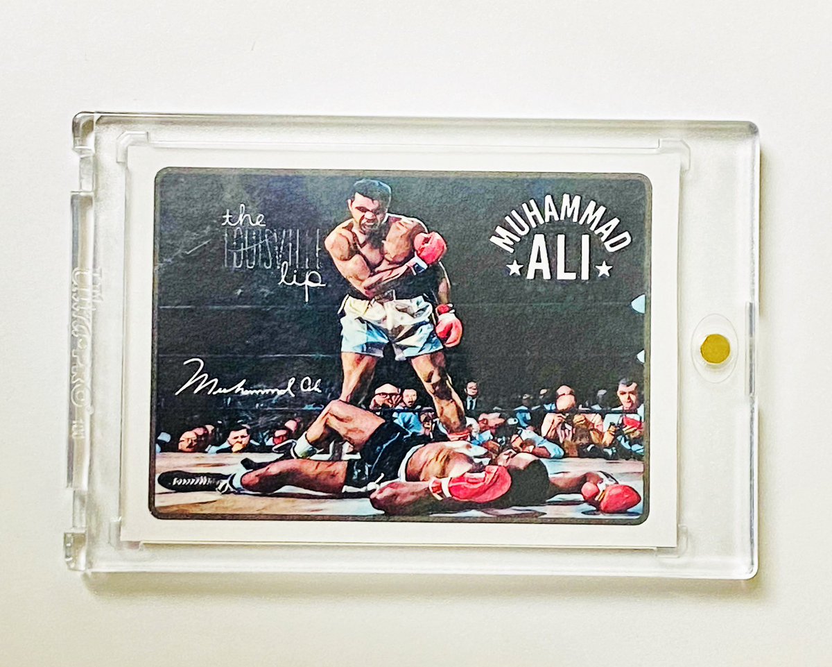 Finally had the time to bring this card to life #mohammadali #alivsliston #casiusclay #ali #boxing #cardart #customcards #thegreatest #floatlikeabutterflystinglikeabee