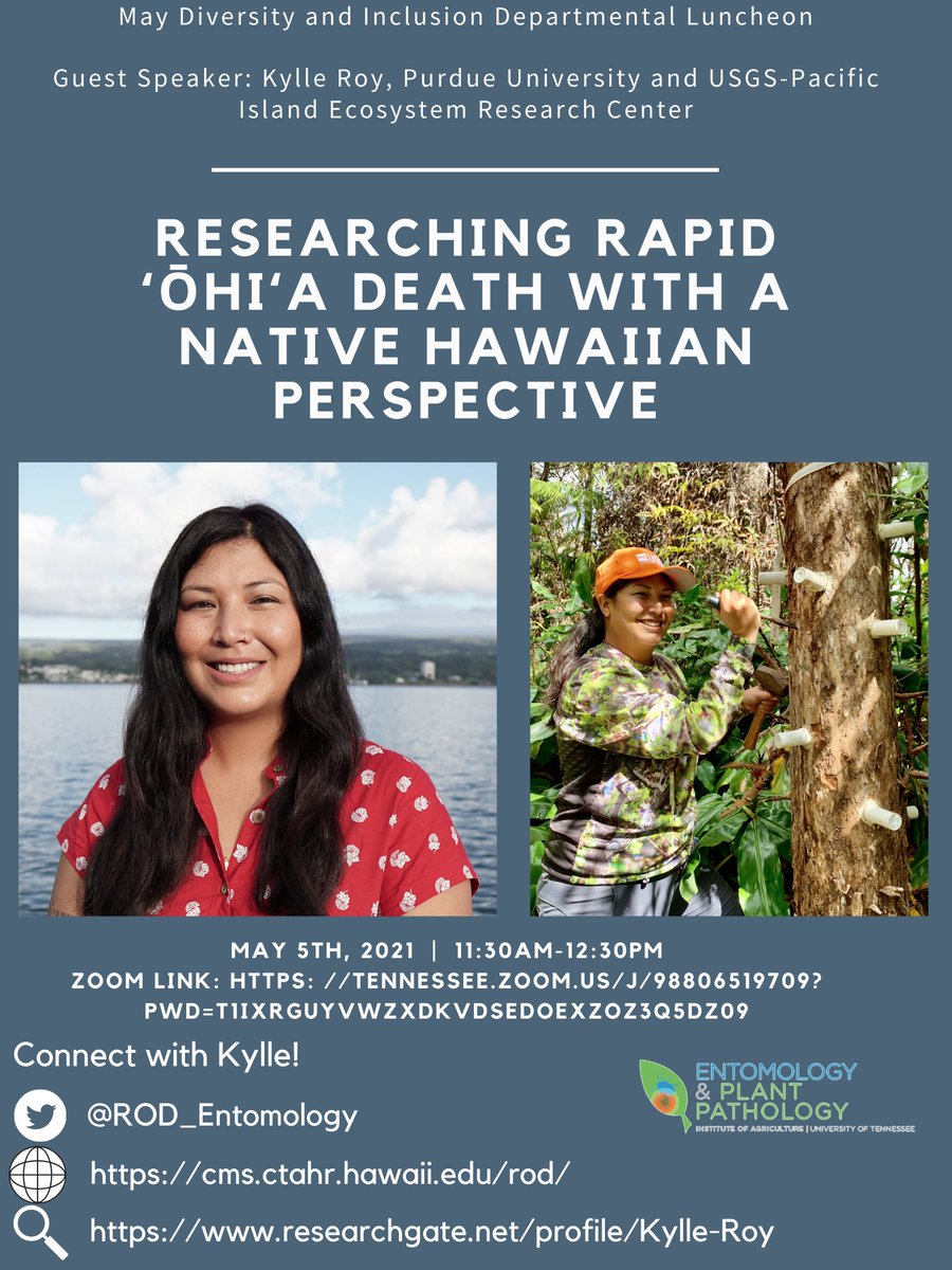 Dr. Denita Hadziabdic Guerry (@treehealthdoc) on Twitter photo May is #AAPIHeritageMonth and this month, <a href="/epp_tn/">UT Entomology & Plant Pathology</a> is celebrating AAPI people, history, and culture. We are starting by inviting @ROD_Entomology to our seminar series to talk about #RapidOhiaDeath in the #Hawaiian Islands. #fungi #pathogen #plantpathogen hawaiirodresearch.org May is #AAPIHeritageMonth and this month, <a href="/epp_tn/">UT Entomology & Plant Pathology</a> is celebrating AAPI people, history, and culture. We are starting by inviting @ROD_Entomology to our seminar series to talk about #RapidOhiaDeath in the #Hawaiian Islands. #fungi #pathogen #plantpathogen hawaiirodresearch.org