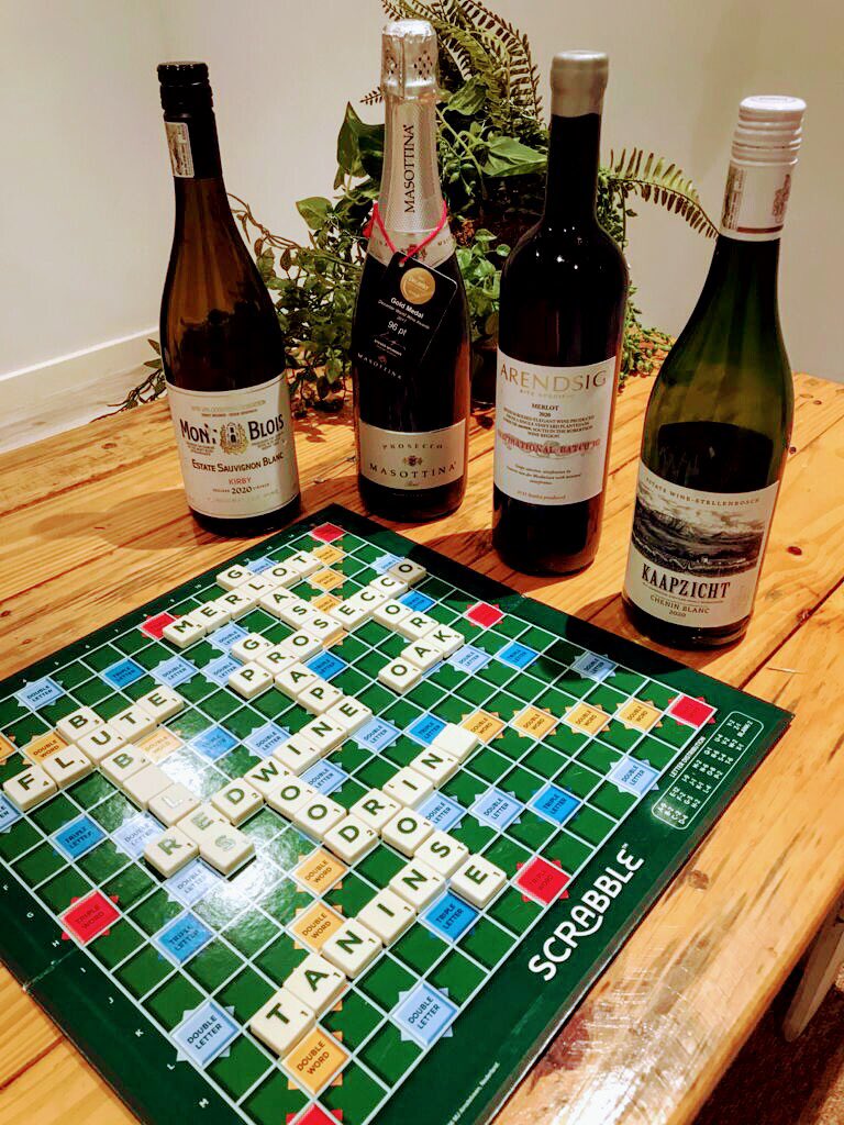 Always a good time when the wine comes to play! #scrabble #savesawine