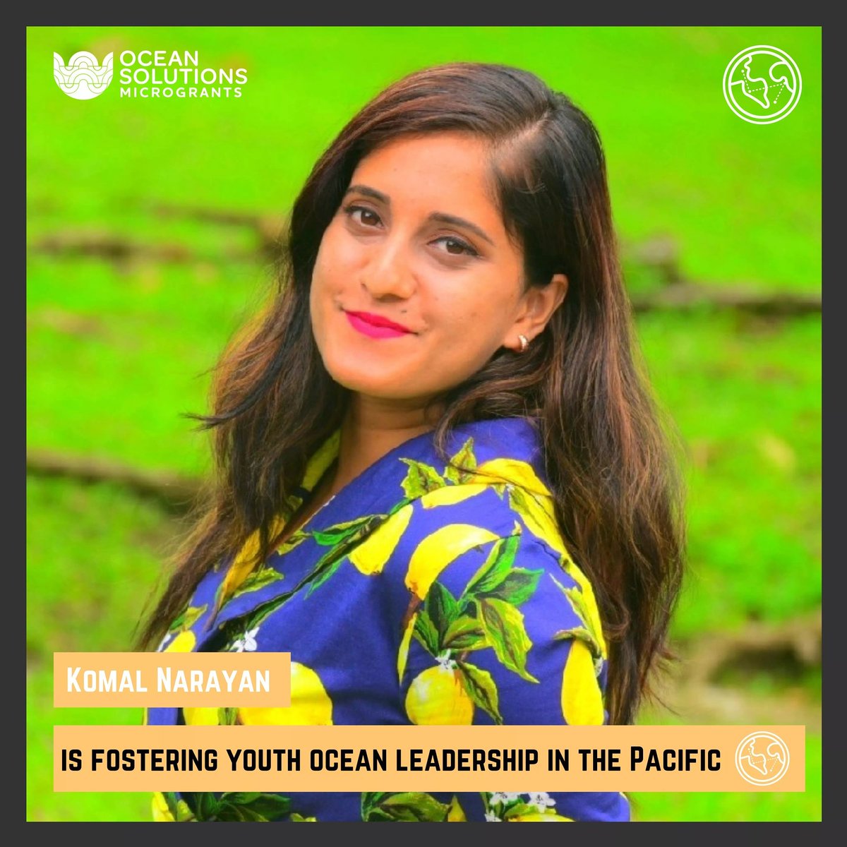 PTApod's tweet photo. New Episode🎉! Meet Komal Narayan, she was integral to the founding of the SOA Pacific Hub based in Fiji, and with a SOA grant, she organised the Youth Ocean Leadership Conference focused on 4 areas ocean health. Check out the episode linked below!  https://t.co/fPxumnqd8F https://t.co/7WjTct0Ba8